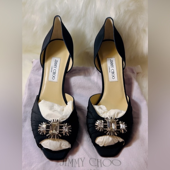 Jimmy Choo Shoes - JIMMY CHOO  black Saeda crystal-embellished 🖤